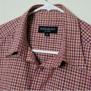 Yves Saint Laurent Plaid Shirt Size L